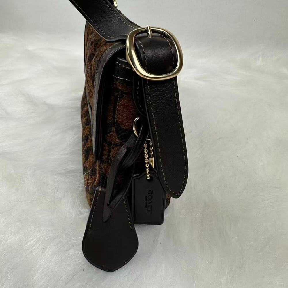 Coach Etta Small Flap Shoulder Bag Signature Chenille CCV65 2025 New Release NWT - Picture 6 of 12